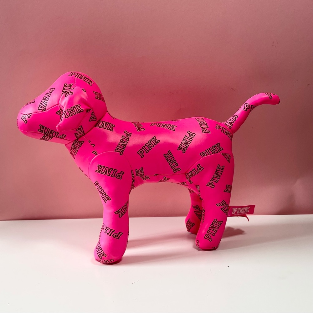 Y2K 2000s mcbling large hot pink VS Victoria Secret Pink dog